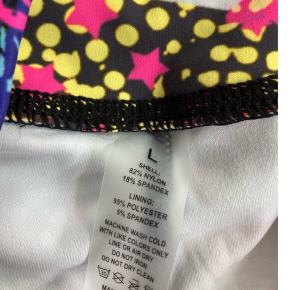 New Qivicima Geometry Colorful High-Waist Leggings Large - Picture 3 of 3